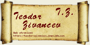 Teodor Živančev vizit kartica